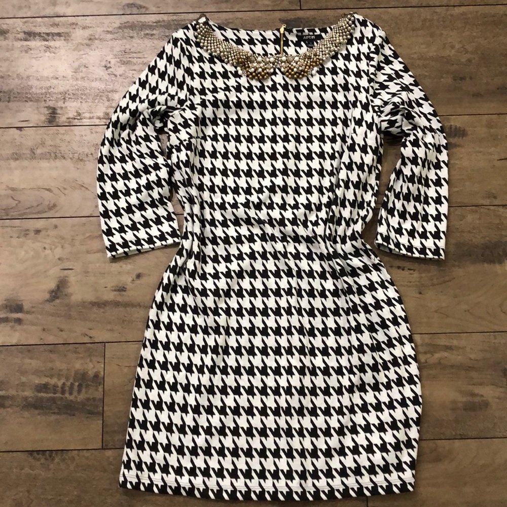 Houndstooth Shift Dress